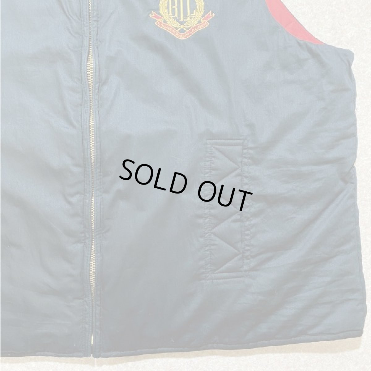 画像5: 「LAUREN RALPH LAUREN(ローレン ラルフローレン)」中綿キルティング クレスト刺繍 スカーフプリント リバーシブル ベスト (5)