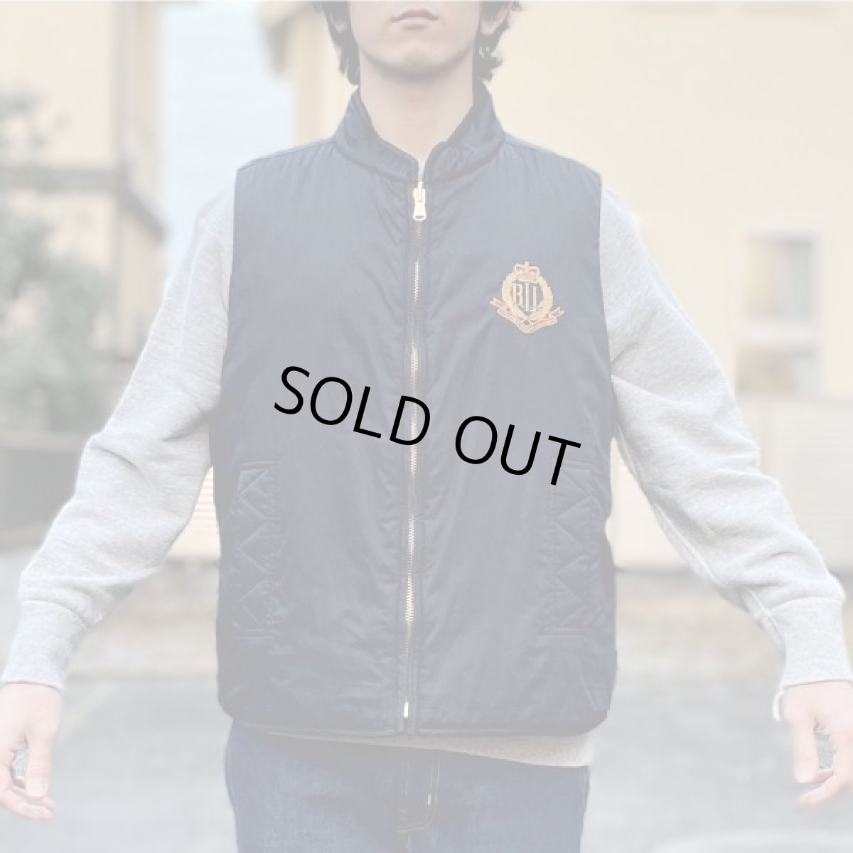 画像16: 「LAUREN RALPH LAUREN(ローレン ラルフローレン)」中綿キルティング クレスト刺繍 スカーフプリント リバーシブル ベスト (16)