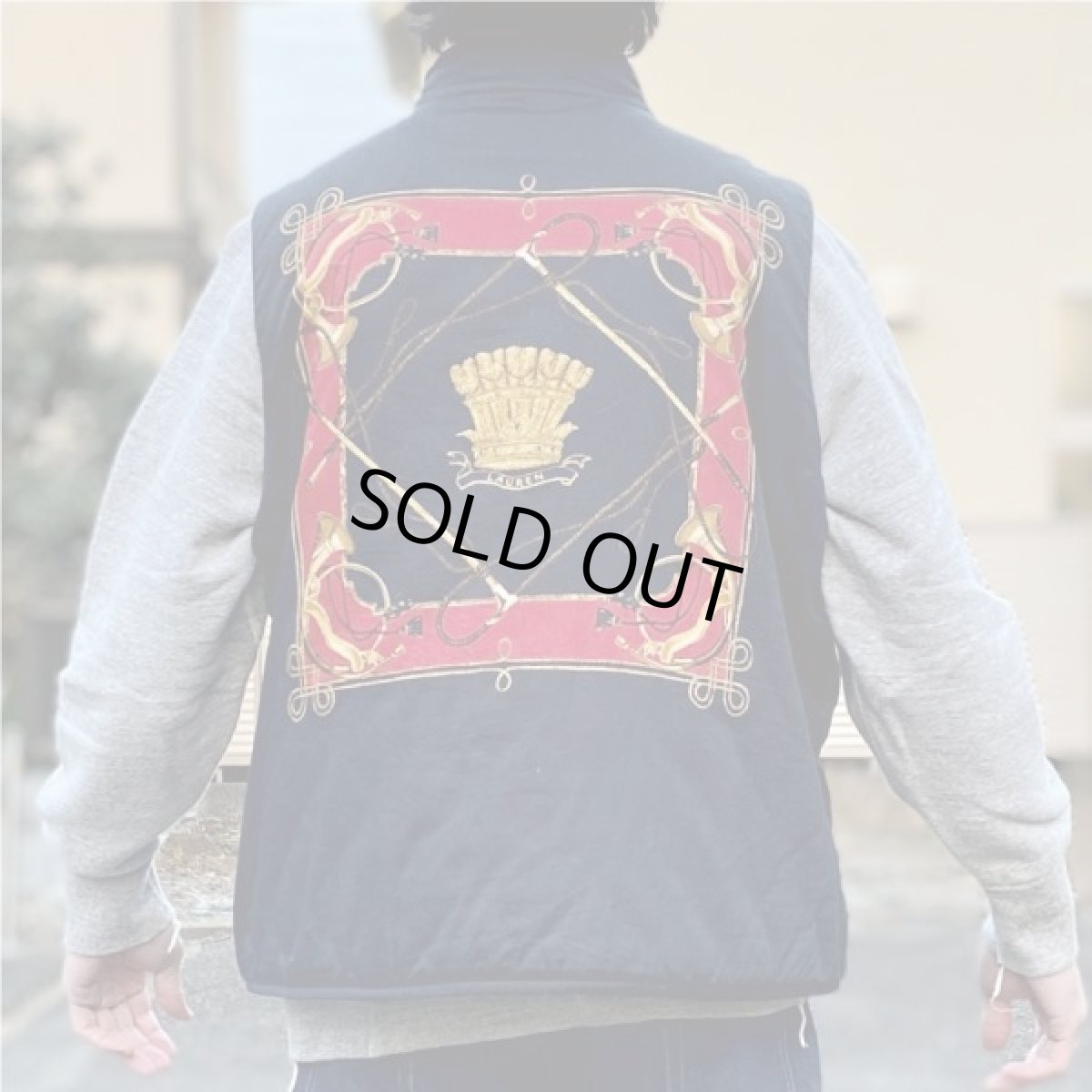 画像20: 「LAUREN RALPH LAUREN(ローレン ラルフローレン)」中綿キルティング クレスト刺繍 スカーフプリント リバーシブル ベスト (20)