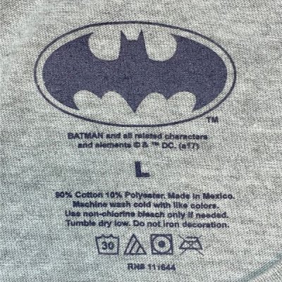 画像2: 「BATMAN(バットマン)」アメリカンコミック アメコミ 杢グレー Tシャツ