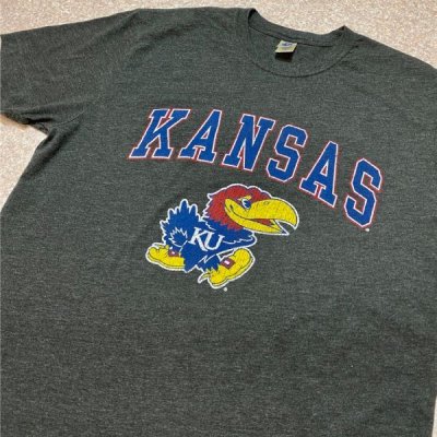 画像3: 「NEW AGENDA(ニュー アジェンダ)」KANSAS KU  カンザス大学 ジェイホークス クラックプリント Tシャツ