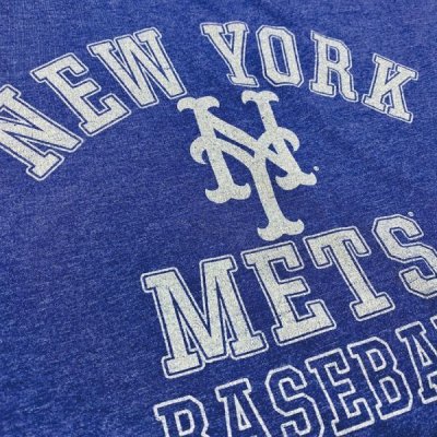 画像1: 「RING SPUN SOFT(リングスパンソフト)」MLB ニューヨークメッツ NEW YORK METS 杢ブルー Tシャツ