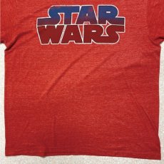 画像5: 「STAR WARS(スターウォーズ)」グラデーション ロゴ 杢調 赤 プリント Tシャツ (5)