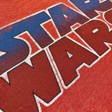 画像7: 「STAR WARS(スターウォーズ)」グラデーション ロゴ 杢調 赤 プリント Tシャツ (7)
