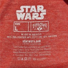 画像8: 「STAR WARS(スターウォーズ)」グラデーション ロゴ 杢調 赤 プリント Tシャツ (8)