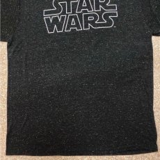 画像5: 「STAR WARS(スターウォーズ)」縁取りロゴ 杢調 ブラック プリント Tシャツ (5)