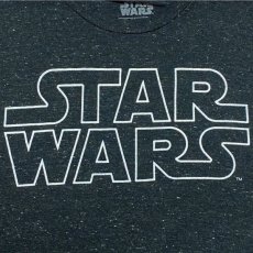 画像6: 「STAR WARS(スターウォーズ)」縁取りロゴ 杢調 ブラック プリント Tシャツ (6)