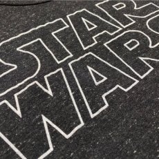 画像7: 「STAR WARS(スターウォーズ)」縁取りロゴ 杢調 ブラック プリント Tシャツ (7)