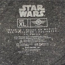 画像8: 「STAR WARS(スターウォーズ)」縁取りロゴ 杢調 ブラック プリント Tシャツ (8)