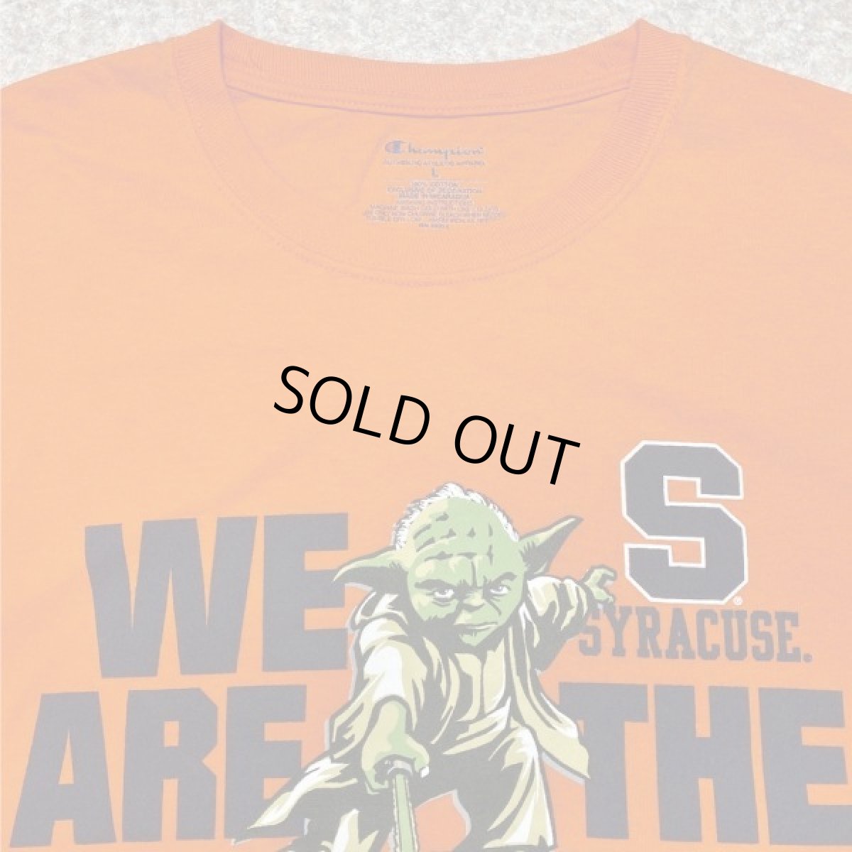 画像3: 「Champion(チャンピオン)」STAR WARS スターウォーズ ヨーダ シラキュース大学 オレンジ プリント Tシャツ (3)