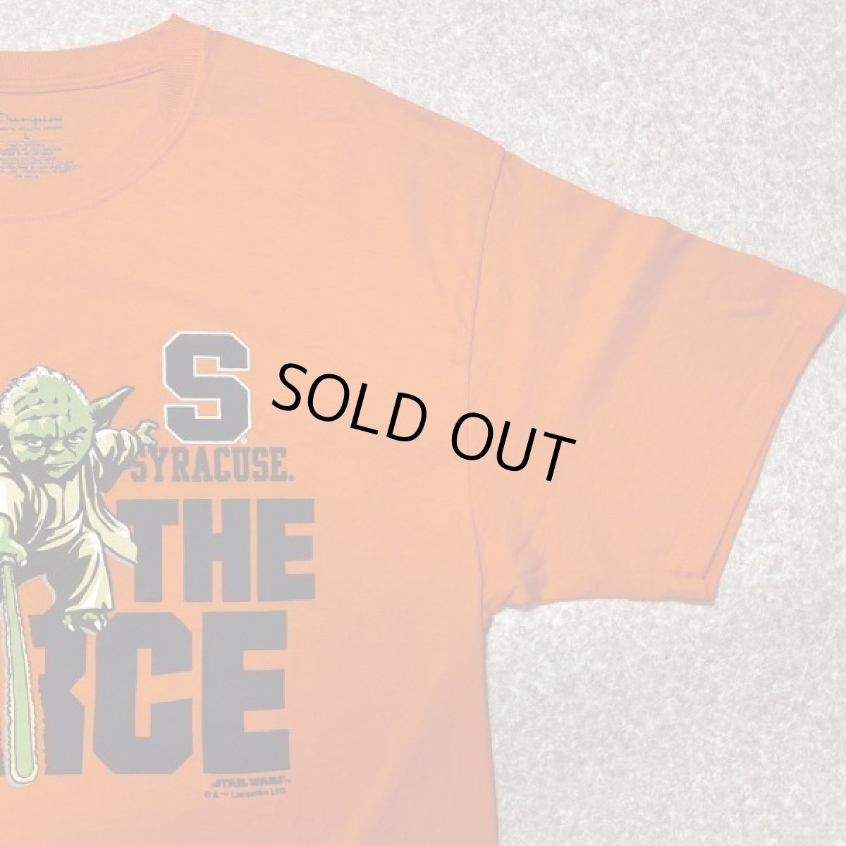画像4: 「Champion(チャンピオン)」STAR WARS スターウォーズ ヨーダ シラキュース大学 オレンジ プリント Tシャツ (4)