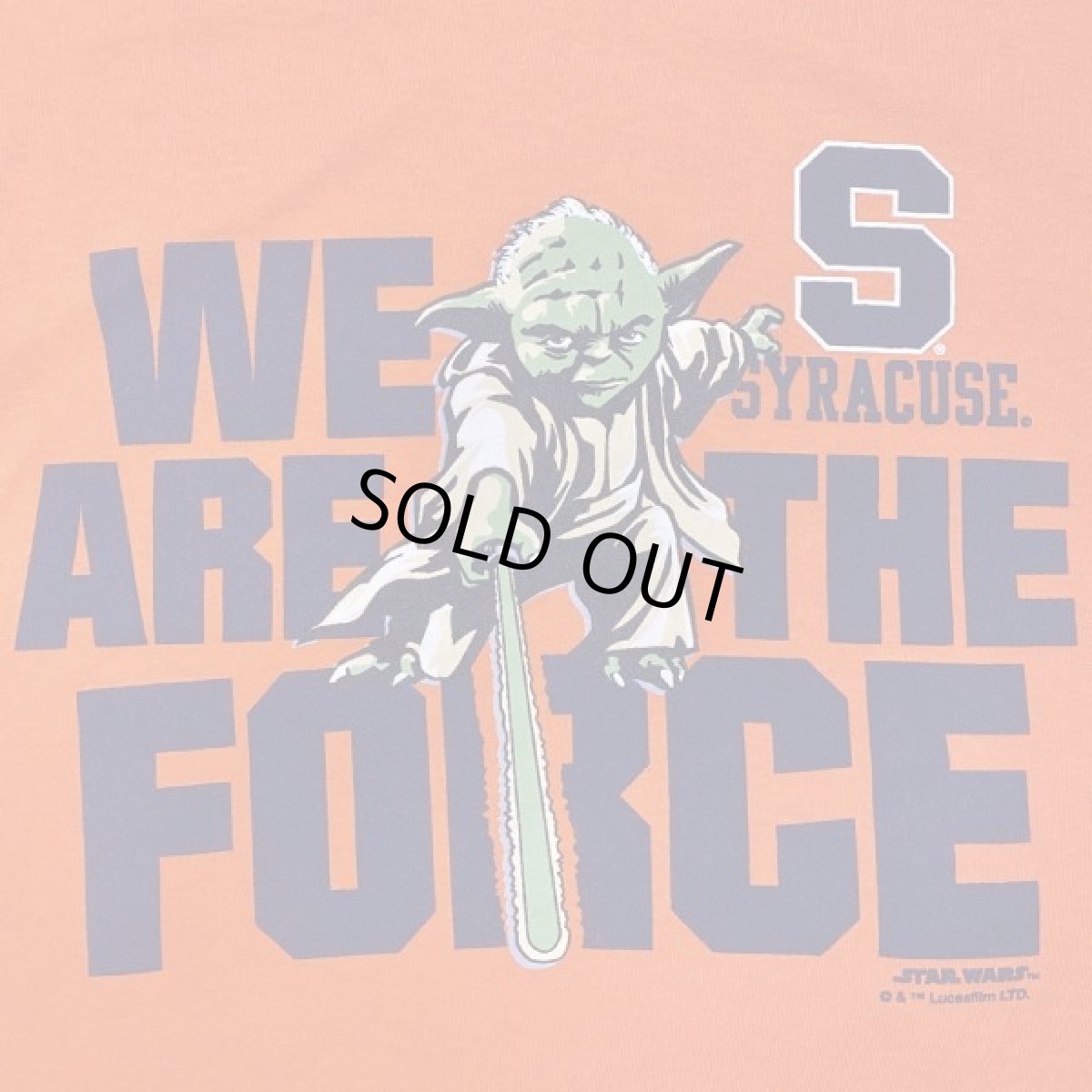 画像6: 「Champion(チャンピオン)」STAR WARS スターウォーズ ヨーダ シラキュース大学 オレンジ プリント Tシャツ (6)