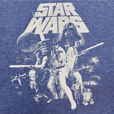 画像1: 「STAR WARS(スターウォーズ)」エピソード4 新たなる希望 A NEW HOPE プリント Tシャツ