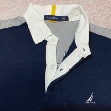 画像6: 「NAUTICA(ノーティカ)」ナンバリング 83 ライン切替 ヨット刺繍 ラガーシャツ (6)