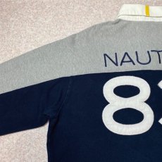 画像11: 「NAUTICA(ノーティカ)」ナンバリング 83 ライン切替 ヨット刺繍 ラガーシャツ (11)