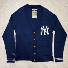 画像1: 「Mitchell&Ness(ミッチェル&ネス)」NYY NewYork Yankees MLB ニューヨークヤンキース サガラワッペン カットソー カーディガン (1)