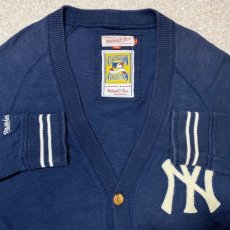 画像2: 「Mitchell&Ness(ミッチェル&ネス)」NYY NewYork Yankees MLB ニューヨークヤンキース サガラワッペン カットソー カーディガン (2)