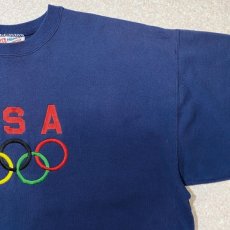 画像4: 「Hanes(ヘインズ)」90s オリンピック 五輪 USA 限定 USA製 ヘビーウェイト HEAVYWEIGHT ネイビー トレーナー (4)