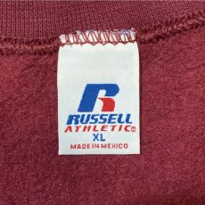 画像7: 「RUSSELL ATHLETIC(ラッセル アスレティック)」XL 裏起毛 無地 ボルドー スウェット トレーナー (7)