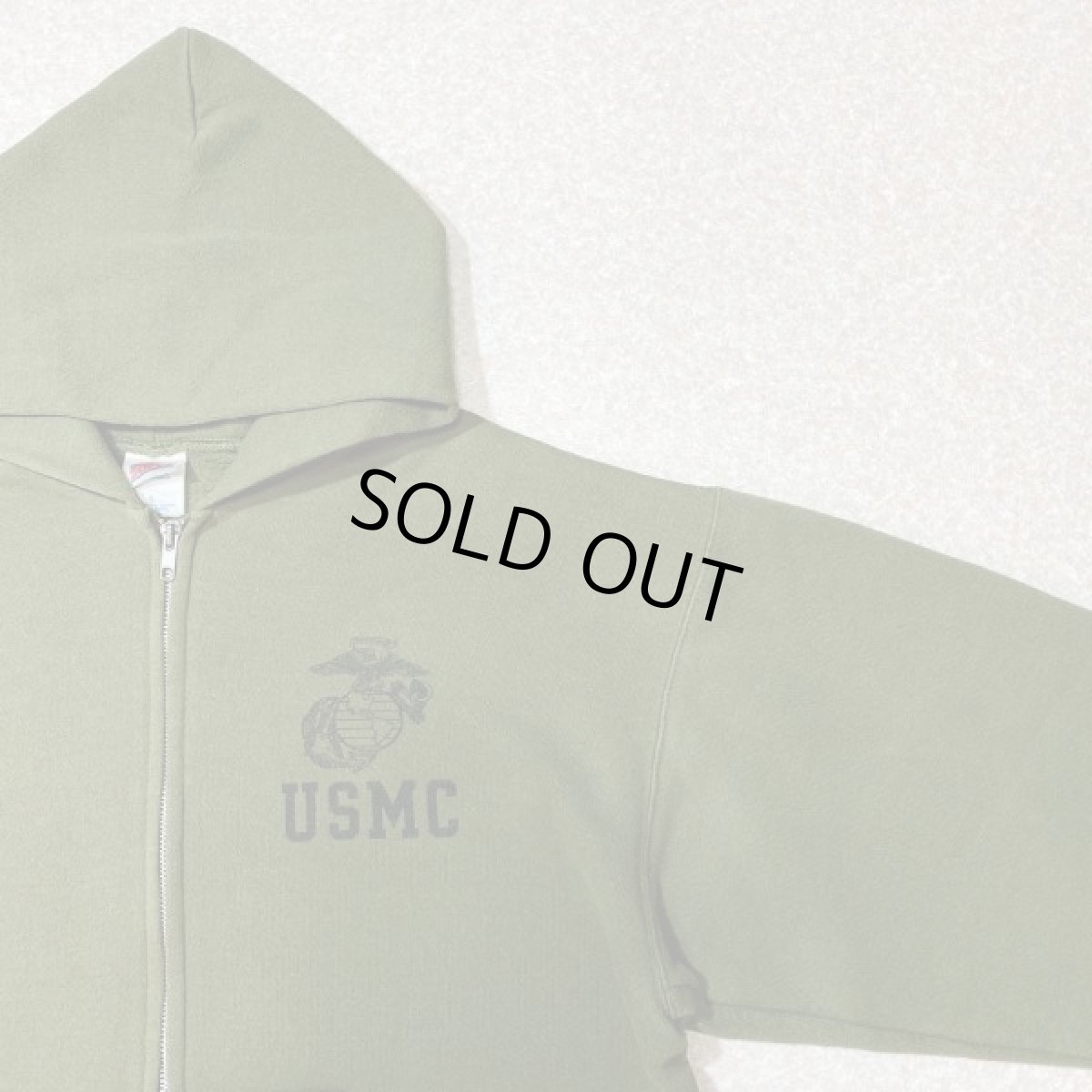画像4: 「U.S. MARINE(ユー・エス・マリーン)」海兵隊 実物 放出品 90s USMC USA製 スウェット ZIP パーカー (4)