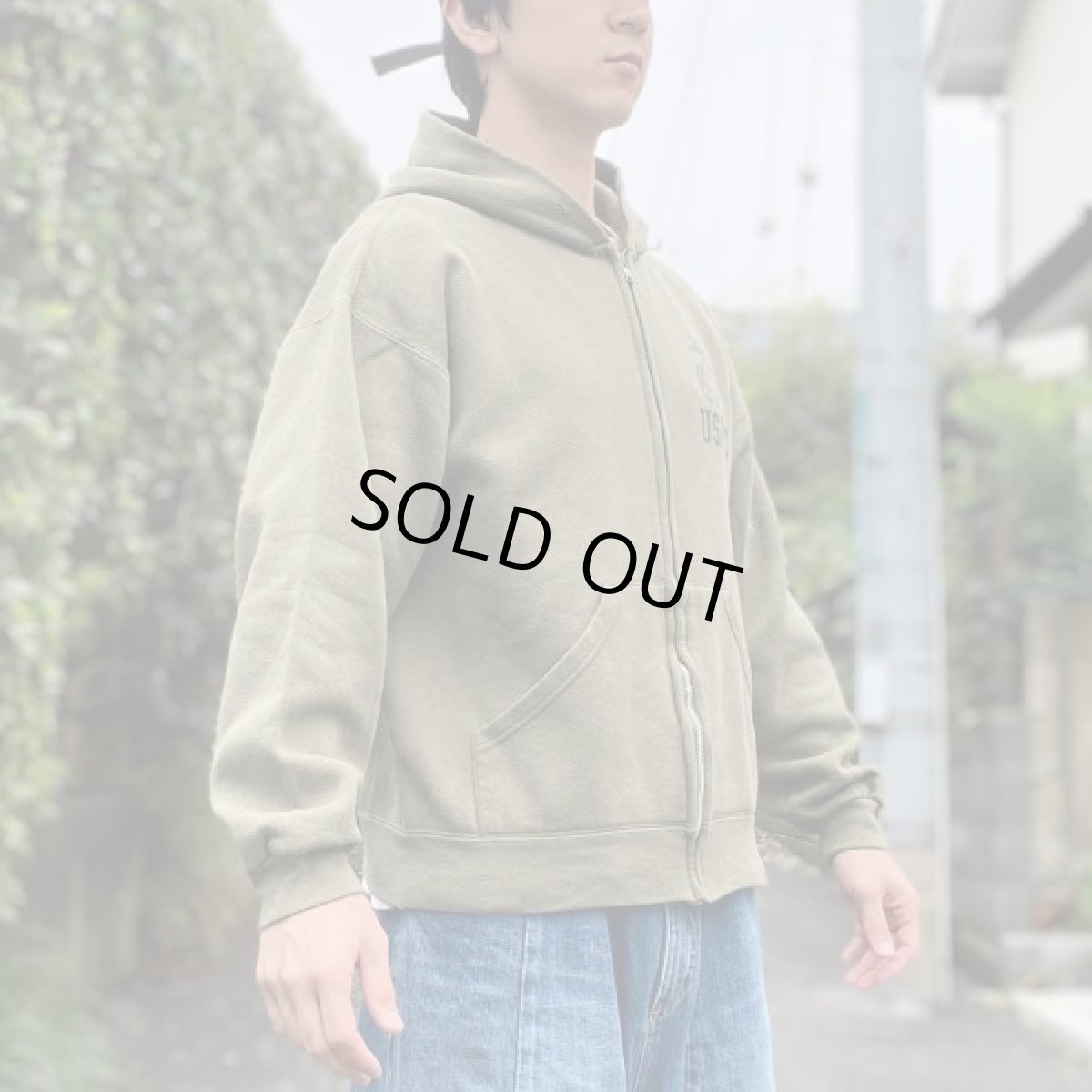 画像17: 「U.S. MARINE(ユー・エス・マリーン)」海兵隊 実物 放出品 90s USMC USA製 スウェット ZIP パーカー (17)