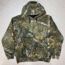 画像1: 「Carhartt(カーハート)」REALTREE リアルツリー リアルツリーカモ カモ柄 迷彩 ミッドウェイト Lサイズ USモデル 裏起毛 ZIP パーカー (1)