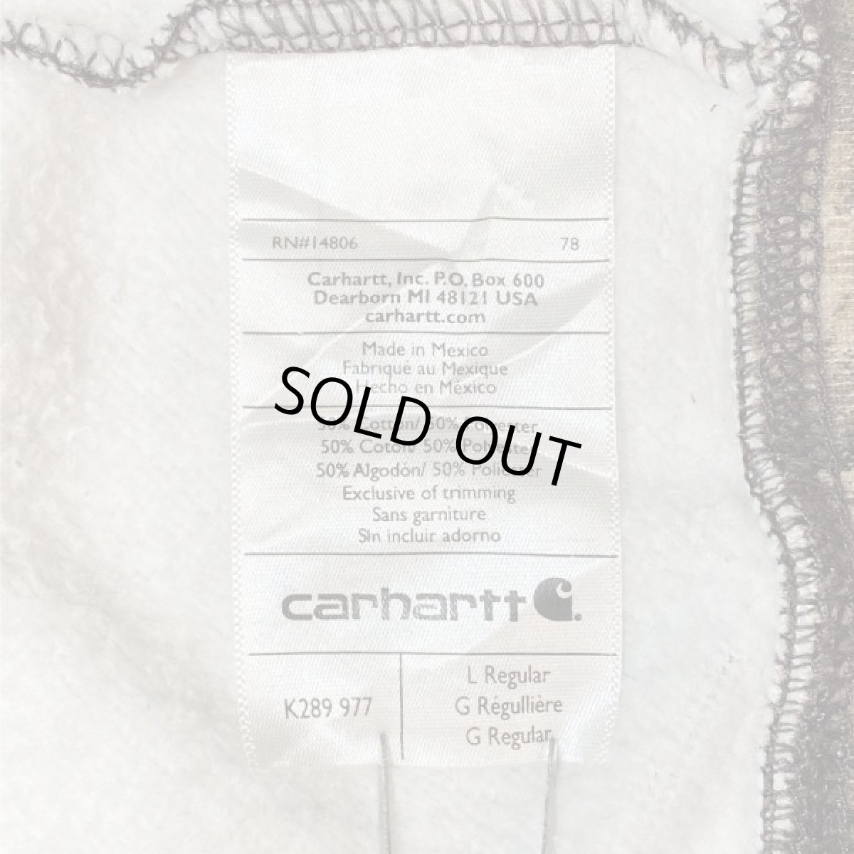 画像13: 「Carhartt(カーハート)」REALTREE リアルツリー リアルツリーカモ カモ柄 迷彩 ミッドウェイト Lサイズ USモデル 裏起毛 ZIP パーカー (13)