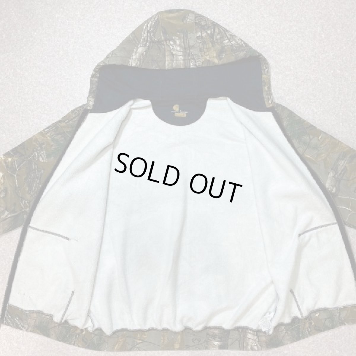 画像14: 「Carhartt(カーハート)」REALTREE リアルツリー リアルツリーカモ カモ柄 迷彩 ミッドウェイト Lサイズ USモデル 裏起毛 ZIP パーカー (14)