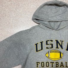 画像2: 「Champion(チャンピオン)」ECO FLEECE エコ フリース 90s USNA FOOTBALL アメリカ合衆国海軍兵学校 フットボール プルオーバー パーカー (2)