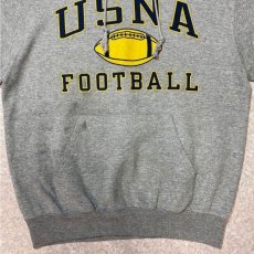 画像5: 「Champion(チャンピオン)」ECO FLEECE エコ フリース 90s USNA FOOTBALL アメリカ合衆国海軍兵学校 フットボール プルオーバー パーカー (5)