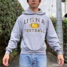 画像16: 「Champion(チャンピオン)」ECO FLEECE エコ フリース 90s USNA FOOTBALL アメリカ合衆国海軍兵学校 フットボール プルオーバー パーカー (16)