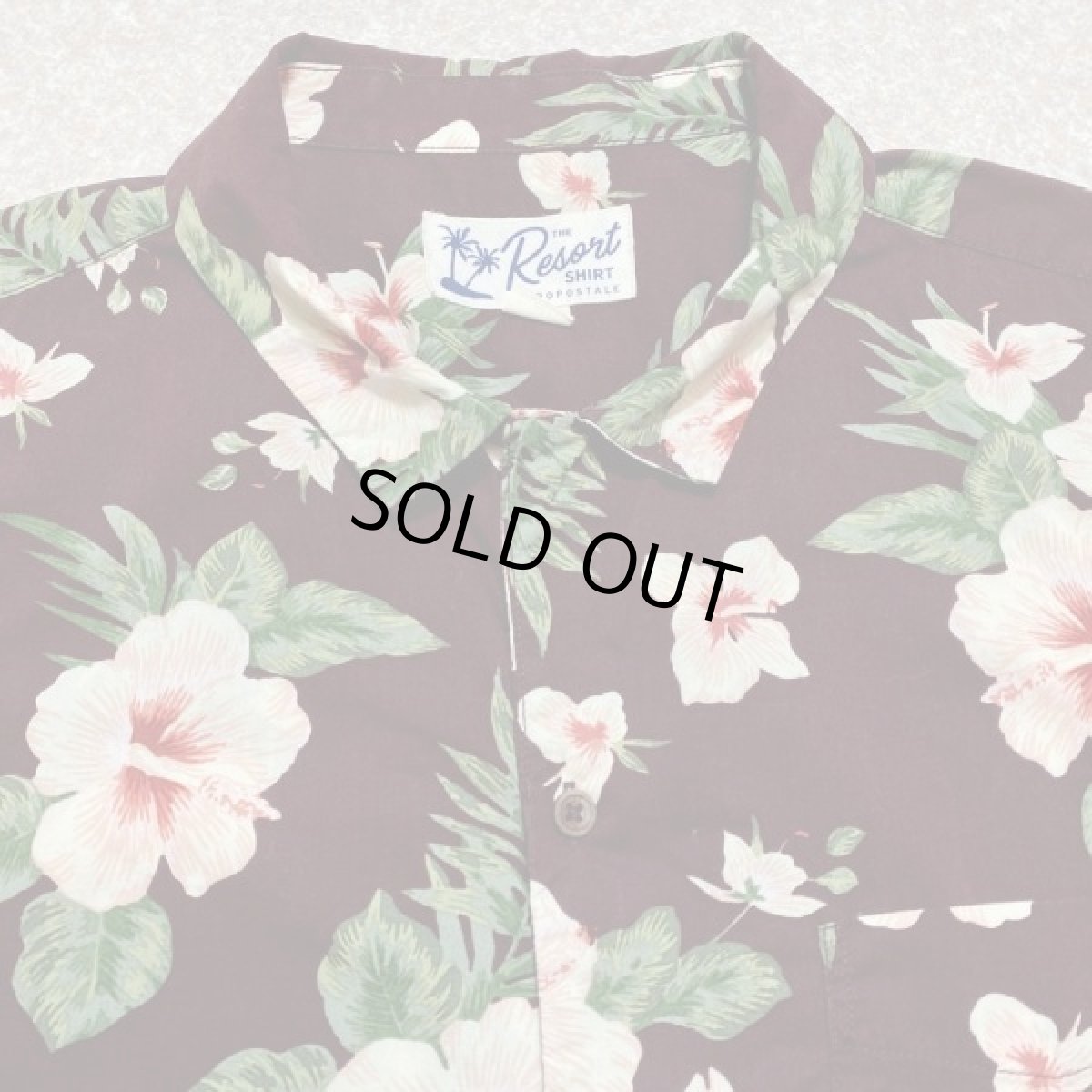 画像4: 「AEROPOSTALE(エアロポステール)」ハイビスカス柄 ブラウン ボルドー 90s アロハシャツ 開襟シャツ (4)