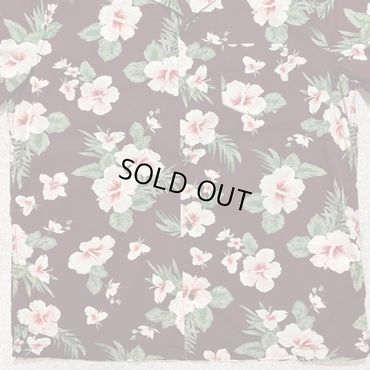 画像6: 「AEROPOSTALE(エアロポステール)」ハイビスカス柄 ブラウン ボルドー 90s アロハシャツ 開襟シャツ (6)