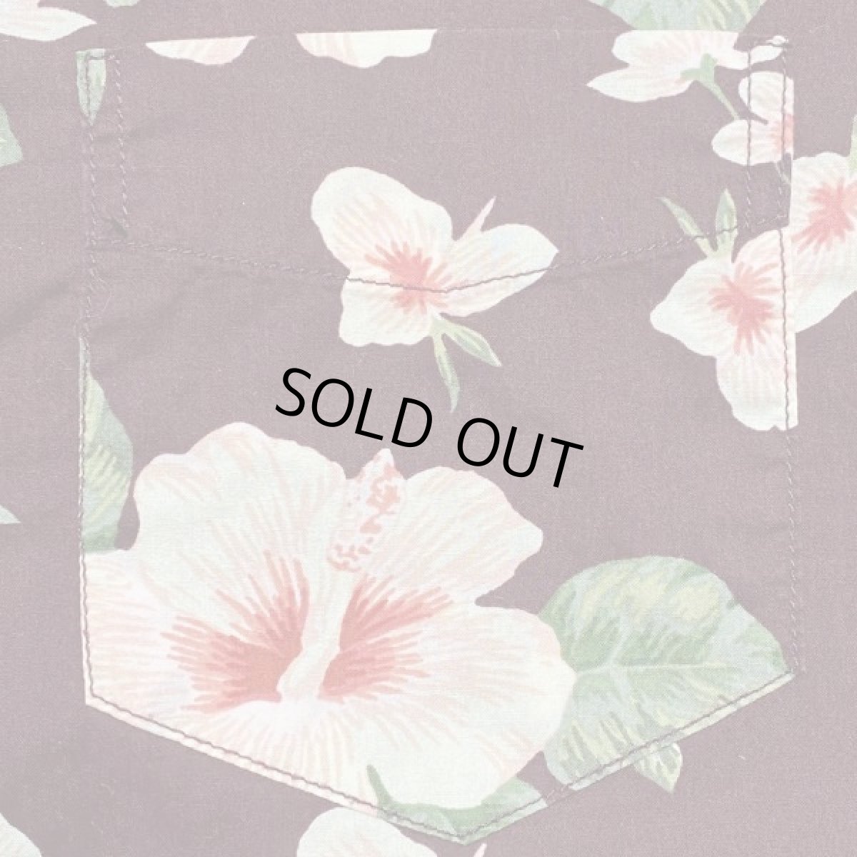 画像7: 「AEROPOSTALE(エアロポステール)」ハイビスカス柄 ブラウン ボルドー 90s アロハシャツ 開襟シャツ (7)