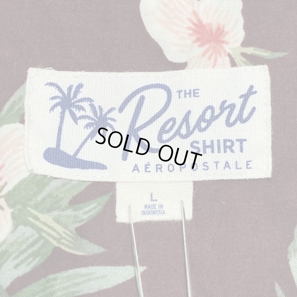 画像9: 「AEROPOSTALE(エアロポステール)」ハイビスカス柄 ブラウン ボルドー 90s アロハシャツ 開襟シャツ (9)