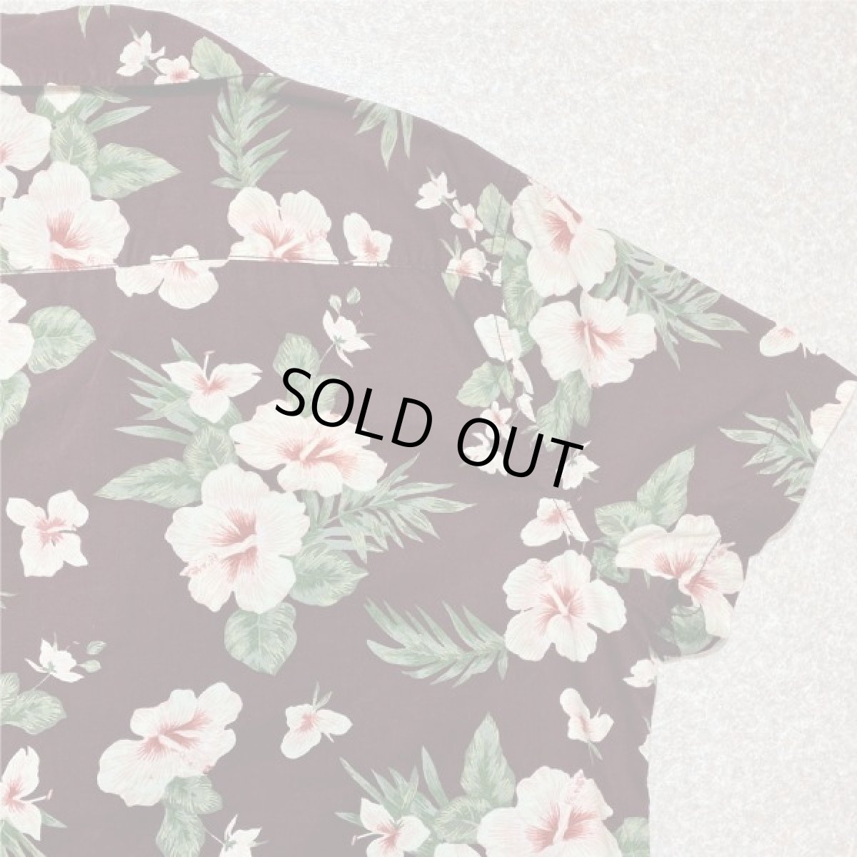 画像13: 「AEROPOSTALE(エアロポステール)」ハイビスカス柄 ブラウン ボルドー 90s アロハシャツ 開襟シャツ (13)