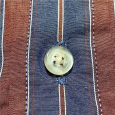 画像8: 「L.L.Bean(エルエルビーン)」子持ち縞 ネイビー×バーガンディ 70s 80s ボタンダウンシャツ (8)