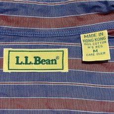 画像9: 「L.L.Bean(エルエルビーン)」子持ち縞 ネイビー×バーガンディ 70s 80s ボタンダウンシャツ (9)