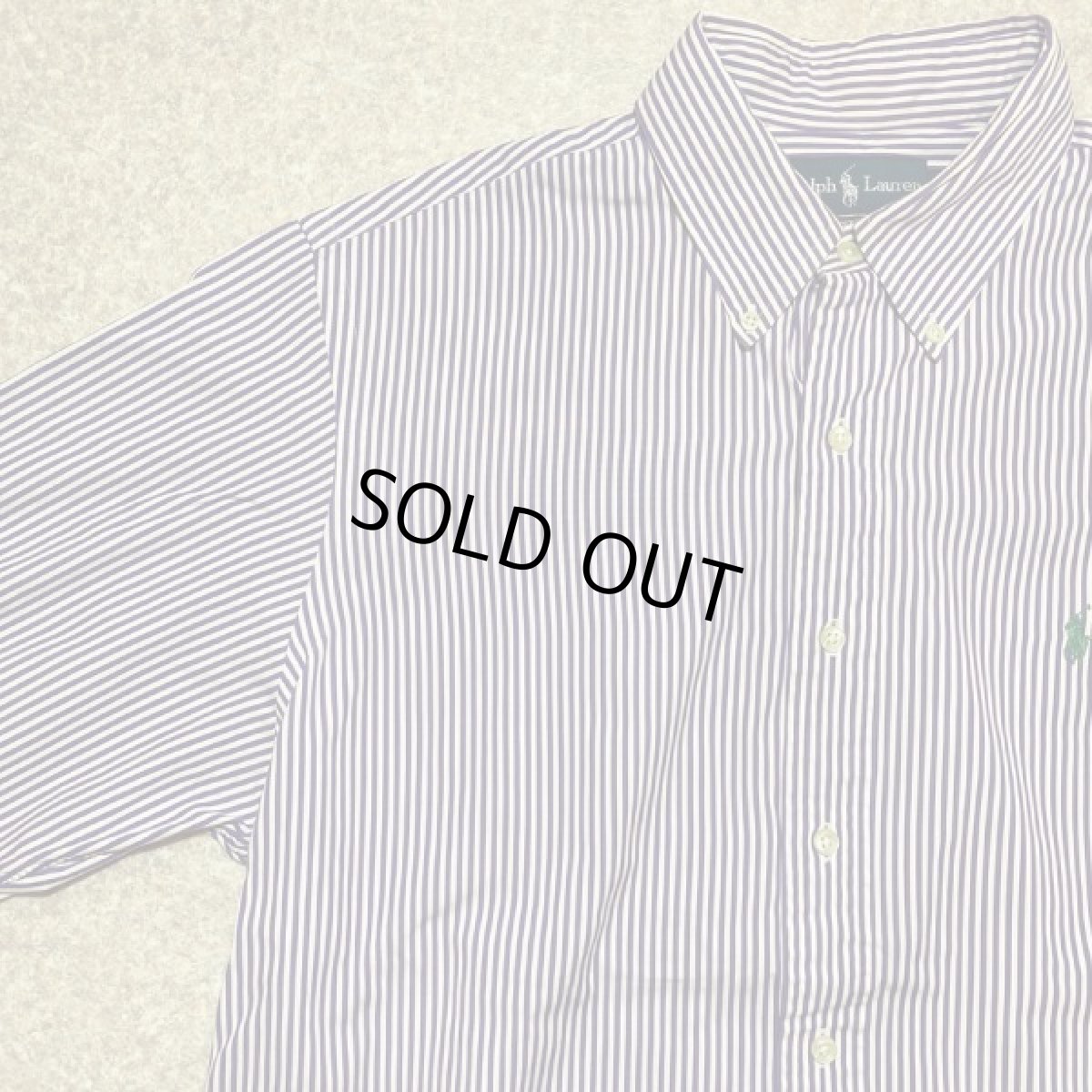 画像2: 「RALPH LAUREN(ラルフローレン)」カスタムフィット 紫 ロンドンストライプ ボタンダウンシャツ (2)