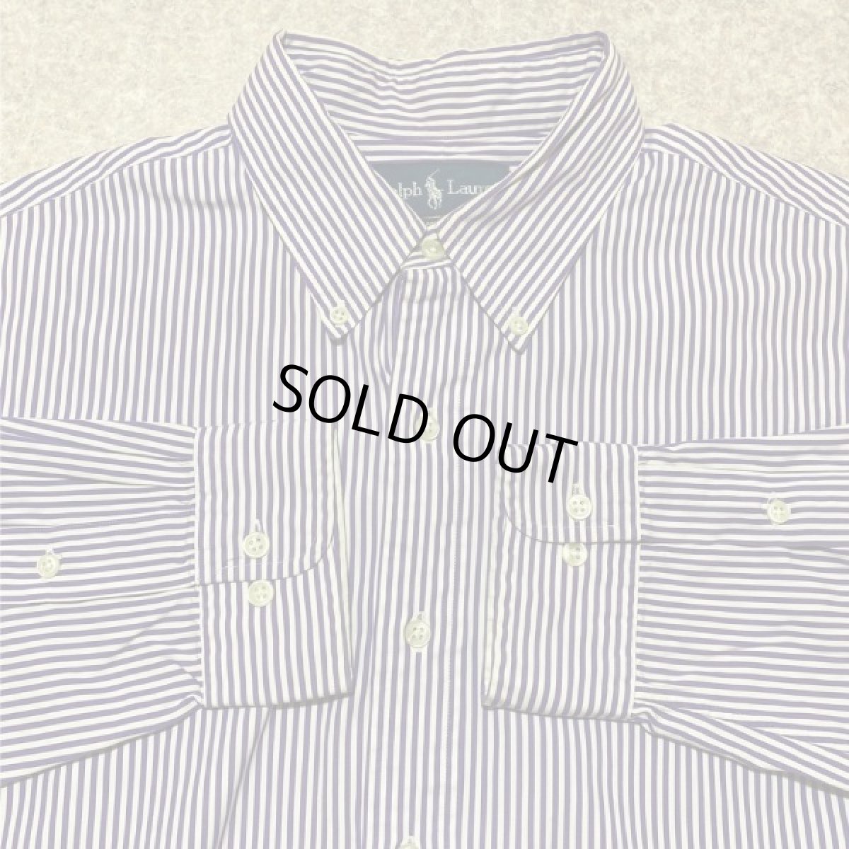 画像3: 「RALPH LAUREN(ラルフローレン)」カスタムフィット 紫 ロンドンストライプ ボタンダウンシャツ (3)