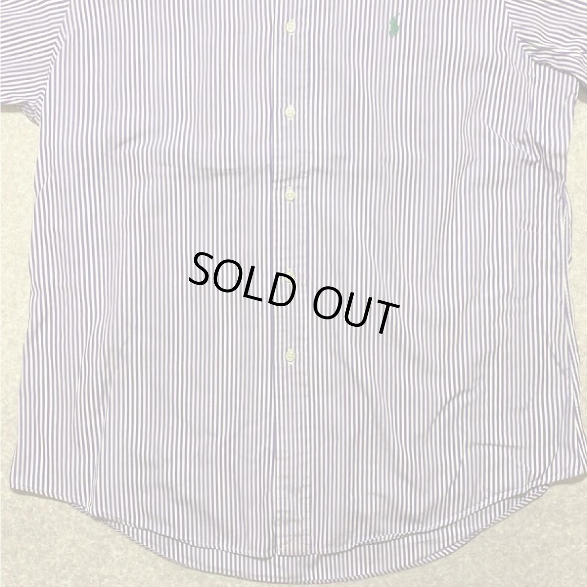 画像5: 「RALPH LAUREN(ラルフローレン)」カスタムフィット 紫 ロンドンストライプ ボタンダウンシャツ (5)