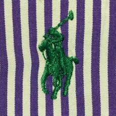画像6: 「RALPH LAUREN(ラルフローレン)」カスタムフィット 紫 ロンドンストライプ ボタンダウンシャツ (6)