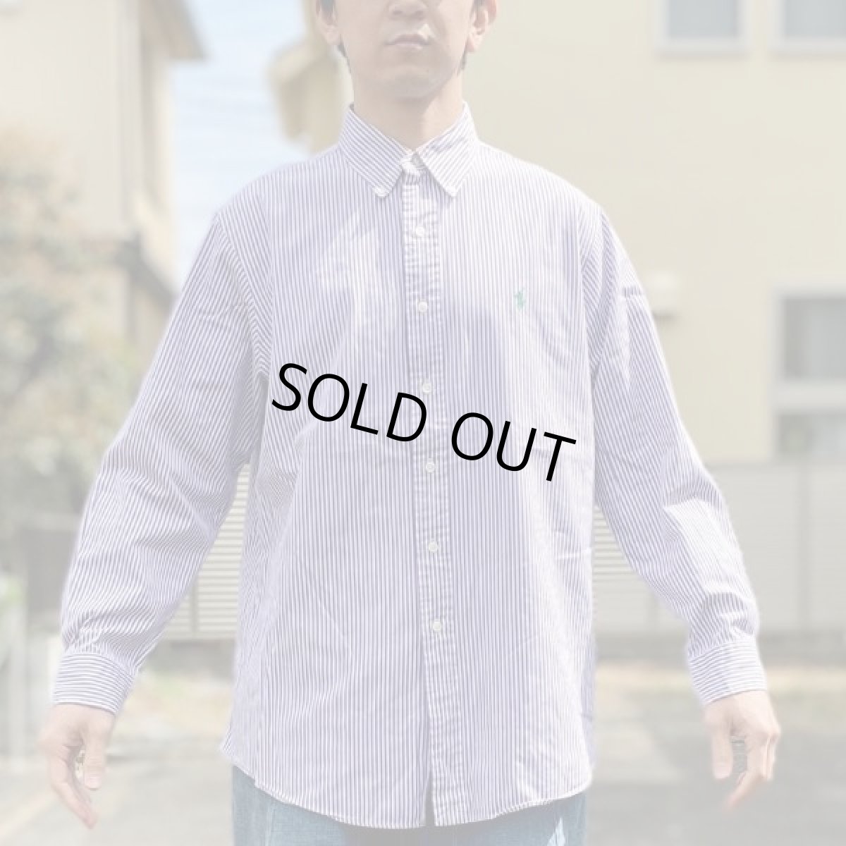 画像16: 「RALPH LAUREN(ラルフローレン)」カスタムフィット 紫 ロンドンストライプ ボタンダウンシャツ (16)