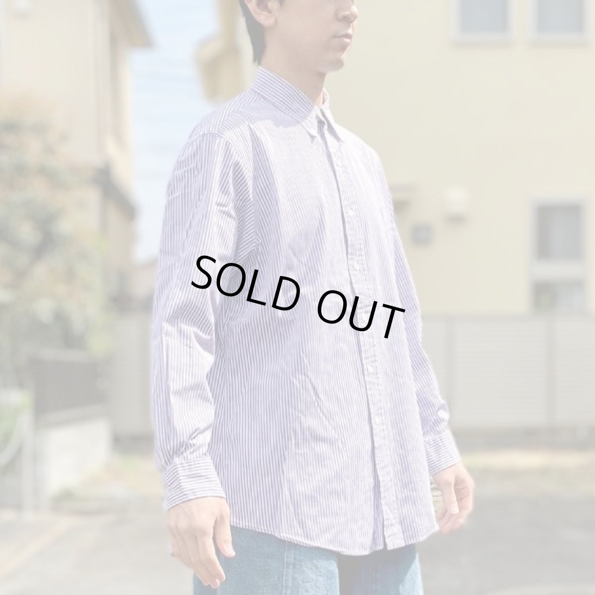 画像17: 「RALPH LAUREN(ラルフローレン)」カスタムフィット 紫 ロンドンストライプ ボタンダウンシャツ (17)