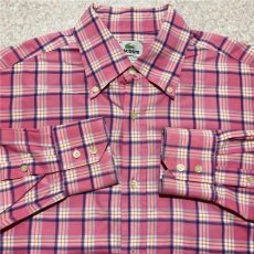 画像3: 「Lacoste(ラコステ)」4×4チェック フララコ 90s ピンク ボタンダウンシャツ (3)