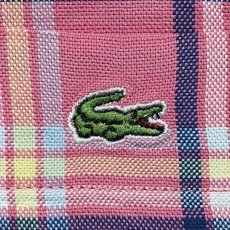 画像7: 「Lacoste(ラコステ)」4×4チェック フララコ 90s ピンク ボタンダウンシャツ (7)