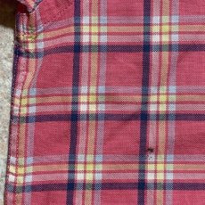 画像9: 「Lacoste(ラコステ)」4×4チェック フララコ 90s ピンク ボタンダウンシャツ (9)