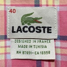 画像10: 「Lacoste(ラコステ)」4×4チェック フララコ 90s ピンク ボタンダウンシャツ (10)