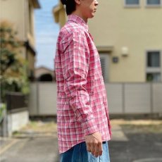 画像18: 「Lacoste(ラコステ)」4×4チェック フララコ 90s ピンク ボタンダウンシャツ (18)