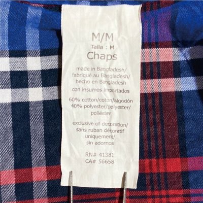 画像1: 「CHAPS(チャップス)」マドラスチェック イージーケア ボタンダウンシャツ